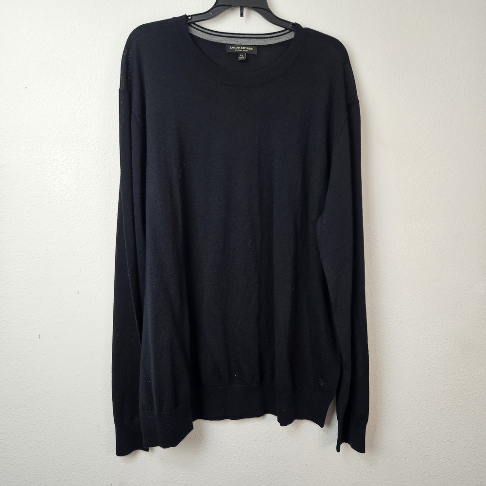 Banana Republic Men's 100% Merino Wool Sweater Size XXL Black